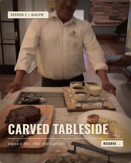 Carved tableside — Ember & Rye, Newsreel look