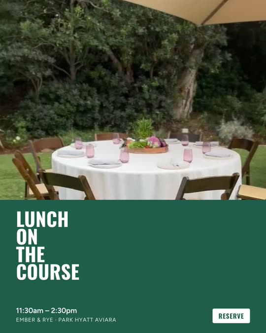 Lunch on the course — Ember & Rye, Bold Type look
