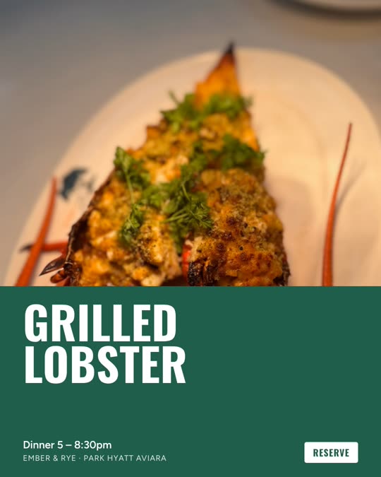 Grilled Lobster — Ember & Rye, Bold Type look