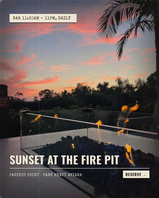 Sunset at the fire pit — Pacific Point, Newsreel look