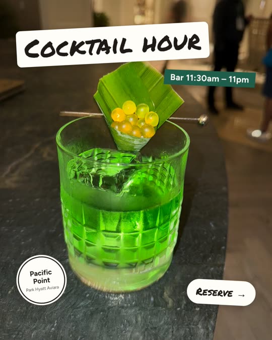 Cocktail hour — Pacific Point, Sticker look